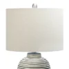 23" Ceramic Textured Striped Table Lamp - 3Storied Home -Decor Haven Shop GUEST e0ee3af7 5618 42a5 80b1 c099e3af580f