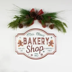 Northlight 18" Mrs. Claus' Bakery Shop Metal Christmas Wall Sign -Decor Haven Shop GUEST e1178a6a 991b 4496 ade8 2d57a709285a