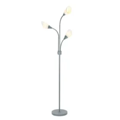 70.25" 3-Light Floor Lamp With White Shades Silver - Cresswell Lighting -Decor Haven Shop GUEST e3b4d7e6 98f3 485d 90cd 16448f0363f7