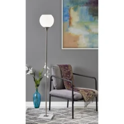 71" 3-way Fiona Torchiere Steel - Adesso -Decor Haven Shop GUEST e46f27be 8dcc 4bef a6c8 271f992743b7