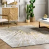 6'7"x9' Amaya Abstract Area Rug Gold - NuLOOM -Decor Haven Shop GUEST e482ca1b 782d 4e32 9797 4837bdd2df1e