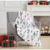 Kate Aurora Christmas Winter Wonderland Baby Reindeers & Evergreens Accent Throw Blanket - 50 In. W X 60 In. L -Decor Haven Shop GUEST e4af84e0 ad5d 4d88 932c e8383a894218