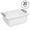 Sterilite Medium Sized Multipurpose Stackable Storage Basket Bin With Flip-Down Rails For Home And Office Organization, White (20 Pack) -Decor Haven Shop GUEST e5b0cbe4 3bc7 4f1a a5dd 843c005eba6e