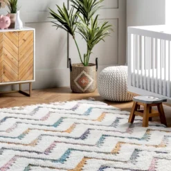 2'8"x8' Rumi High-Low Chevron Tassel Area Rug Beige Runner - NuLOOM -Decor Haven Shop GUEST e66adc86 2b9a 4a7a 9246 13e5613e993f