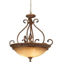 Kathy Ireland Sterling Estate Golden Bronze Pendant Chandelier 26 1/2" Wide Rustic Champagne Bowl Shade 3-Light Fixture For Dining Room Kitchen Island -Decor Haven Shop GUEST e8c44eec 4da0 40e7 8e63 30f6c9088e63