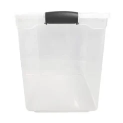 HOMZ 112 Quart Extra Large Rectangular Clear Plastic Storage Container Bins With Secure Latching Lid, Grey Latch, (2-Pack) -Decor Haven Shop GUEST ea2f6a29 cee6 465e a66c 9f76b5f27d69