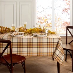 Russet Harvest Woven Plaid Tablecloth - Elrene Home Fashions -Decor Haven Shop GUEST ead38e4f c89f 43f4 b856 87aeda28443a