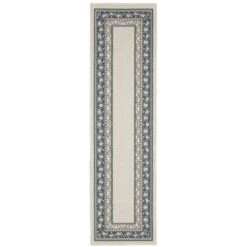 Trinity Classic Border Patio Area Rug Beige/Blue - Captiv8e Designs -Decor Haven Shop GUEST ead8c941 578f 4a2c a18b ea2f7f0a7bc0