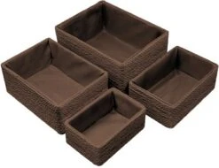 Sorbus Woven Storage Basket - 4-Piece Set -Decor Haven Shop GUEST eb20c347 d820 40d7 8d23 a2ac6d352d6b