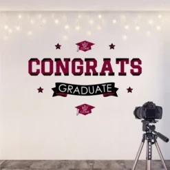 Big Dot Of Happiness Maroon Graduation Party Photo Backdrop - Wall Decals -Decor Haven Shop GUEST ed93fd23 dc05 49e3 82c8 78218686dba1