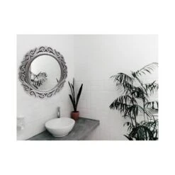 22" Round Wall Mirror Antique Silver - Infinity Instruments -Decor Haven Shop GUEST ee002138 fb1f 45fd a972 ff8f202822f5