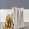 Kate Aurora Chic Living 2 Pack Golden Yellow Yarn Dyed Woven & Fringed Coordinating Ultra Soft Accent Throw Blanket Set - 50 In. W X 60 In. L -Decor Haven Shop GUEST ef52d07f df9a 4aed af00 18ef5891be38