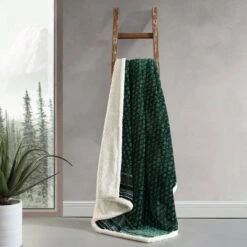 50"x60" Fair Isle Reversible Throw Blanket Green - Eddie Bauer -Decor Haven Shop GUEST ef60a350 34e3 4b93 aabe 9e4258bcf6e6