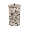 Set Of 3 Cream And Gray Floral Metal Decorative Storage Canisters - Foreside Home & Garden -Decor Haven Shop GUEST ef61be75 d544 4058 b80e 07c35f8ec24b