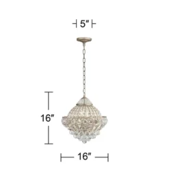 Vienna Full Spectrum Wallingford Antique Brass Chandelier 16" Wide French Crystal Glass 6-Light Fixture For Dining Room House Kitchen Island Entryway -Decor Haven Shop GUEST f010628e 7a62 464b 94b7 1d259b581a4a