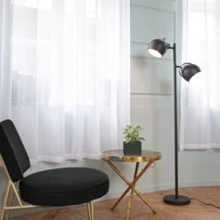 61" 2-Light Miles Floor Lamp Matte Black - Globe Electric -Decor Haven Shop GUEST f048afcc d815 48e8 a157 8900cf9932fa