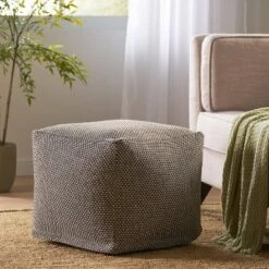 Camrose Contemporary Fabric Pouf - Christopher Knight Home -Decor Haven Shop GUEST f17a47b1 fe4f 4846 909e b800faa83502