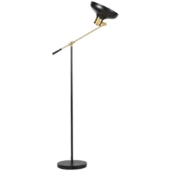 HOMCOM Adjustable Floor Lamps For Living Room, Standing Lamp For Bedroom With Balance Arm, Adjustable Head And Height, Black And Gold Lamp -Decor Haven Shop GUEST f1bbb8c5 5956 46d9 9ed7 3d15895d4cb8