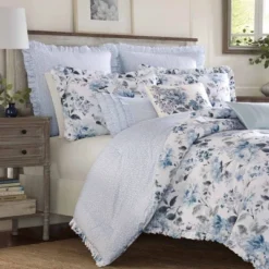 Laura Ashley Chloe Comforter Set Blue -Decor Haven Shop GUEST f1cceba2 bf2a 472b 85c2 3086a596d3c4