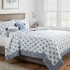 5pc Block Print With Border Comforter Bedding Set White/Blue - Threshold™ -Decor Haven Shop GUEST f1f0cd38 a30b 4876 b5f2 30420c59179b