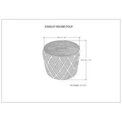 Nesbitt Round Pouf - WyndenHall -Decor Haven Shop GUEST f1f1c3a0 5452 4ba3 a095 11504b03a41a