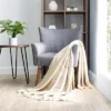 Slub-Yarn Throw Blanket With Fringe Trim 50" X 60" - Becky Cameron -Decor Haven Shop GUEST f2386ad3 8e19 45a0 a914 190edc5a0ea9