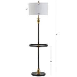 61" Metal Evans End Table Floor Lamp (Includes LED Light Bulb) Black - JONATHAN Y -Decor Haven Shop GUEST f24710ef d2a5 469d bd1c 4b40c2d32817