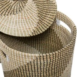 Set Of 2 Contemporary Sea Grass Storage Baskets Brown - Olivia & May -Decor Haven Shop GUEST f3ac325e 0c18 45cb be55 75a49fc02317