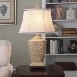 Tortola Carved Cream Table Lamp With Natural Softback Fabric Shade - StyleCraft -Decor Haven Shop GUEST f42c87cd 705c 4cbc a857 7885ef97a45c