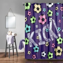 72"x72" Girls Soccer Kick Single Shower Curtain - Lush Décor -Decor Haven Shop GUEST f5339d1b 5ab9 4a53 aae8 cb9ad229c856