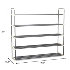 Hastings Home Five-Tier 30-Pair Shoe Storage Rack -Decor Haven Shop GUEST f71ae67b 2701 42b6 bb6d 54b7bd5cea05