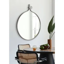 30" X 37" Yitro Metal Framed Wall Mirror Gray - Kate & Laurel All Things Decor -Decor Haven Shop GUEST f7349d23 8775 4739 8a44 30fd5b28dcde