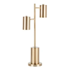 Cannes Contemporary/Glam Table Lamp With Metal Shade White (Includes LED Light Bulb) - LumiSource -Decor Haven Shop GUEST f7538fa0 4ae3 462f afff 4f4e76561107