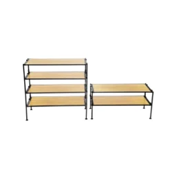 Seville Classics 2 Tier Stackable Aspen Resin Slat Shoe Rack Black -Decor Haven Shop GUEST f93738d6 92c1 40c7 8a2a b6e6902bed82