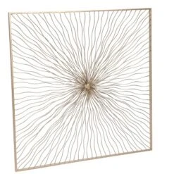 LuxenHome Gold Abstract Flower Square Metal Wall Art -Decor Haven Shop GUEST fa885a8d a6ce 4ef1 adbb f646c5bf95ea