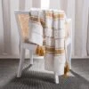 Polli Throw Blanket - Mustard Yellow/Beige - 50" X 60" - Safavieh -Decor Haven Shop GUEST fac088f2 a764 4bd3 b5cc 2e32495070ff