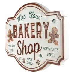 Northlight 18" Mrs. Claus' Bakery Shop Metal Christmas Wall Sign -Decor Haven Shop GUEST fc3507e9 77d2 45f8 a3c3 170eae682419