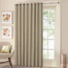 Collections Etc Textured Grommet Top Blackout Patio Curtain Panel 100"x84" Taupe -Decor Haven Shop GUEST fdd65e47 f05d 4398 b008 0f2acc4bd826