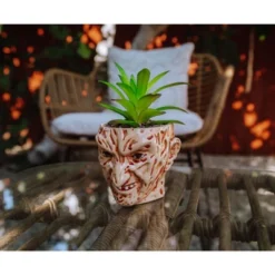 Silver Buffalo A Nightmare On Elm Street Freddy Krueger Ceramic Planter W/ Artificial Succulent -Decor Haven Shop GUEST fe483654 4d53 497f 839d 048fa695ee3d